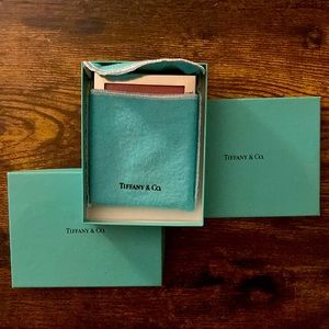 Small Tiffany & Co silver/pewter picture frame + extra box!